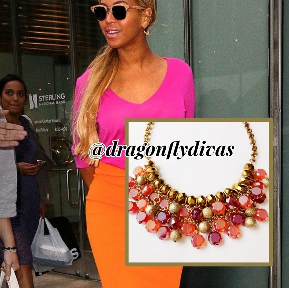 Vintage Faceted Glass Bead Bib Choker